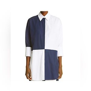 Akris Punto Elegant Navy and White Apparel